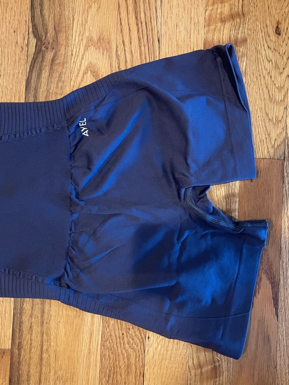 AYBL Navy Ribbed Seamless Sports Bra